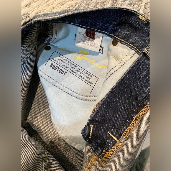 7 FOR ALL MANKIND Denim Jean Skirt Bootcut Size 26 - Picture 3 of 5